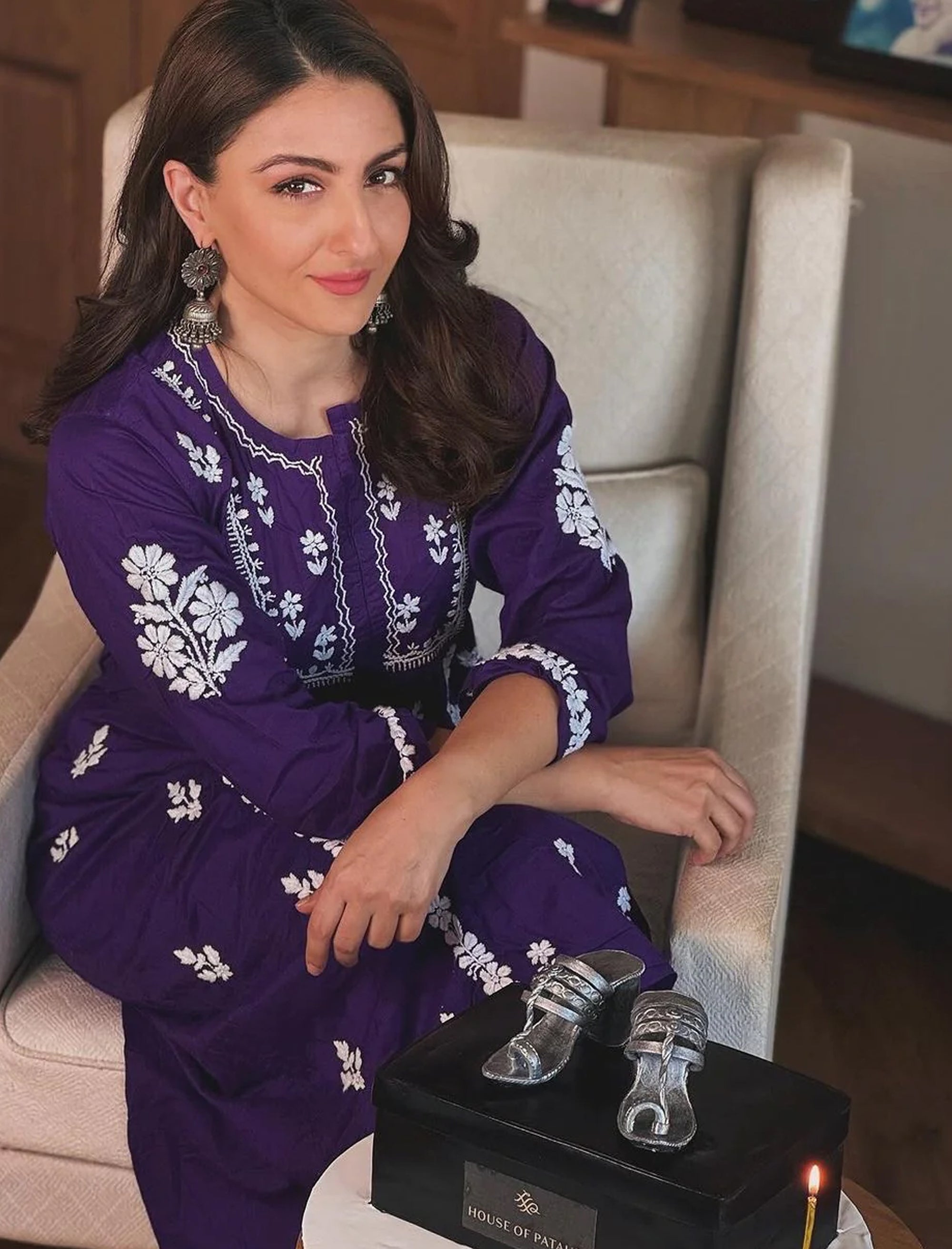 Fatima Chikankari Cotton Co-ord Palazzo and Kurta Set