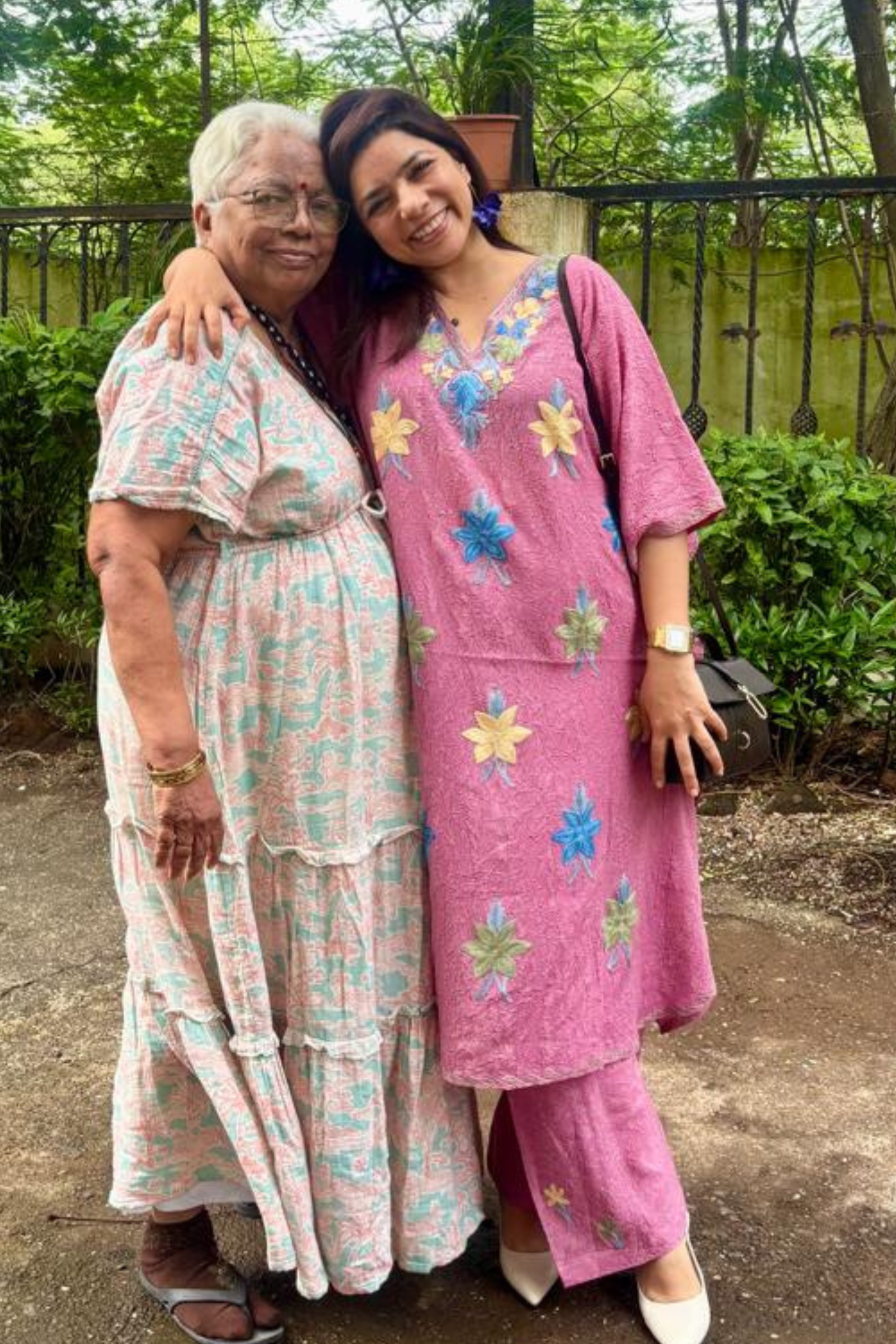 Rajshri Deshpande In Rida Blush Pink Kashmiri Cotton Kaftan Coord Set