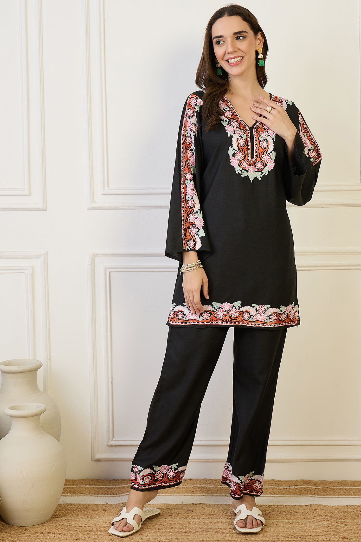 Zahra Kashmiri Kurta with Pants Coord Set