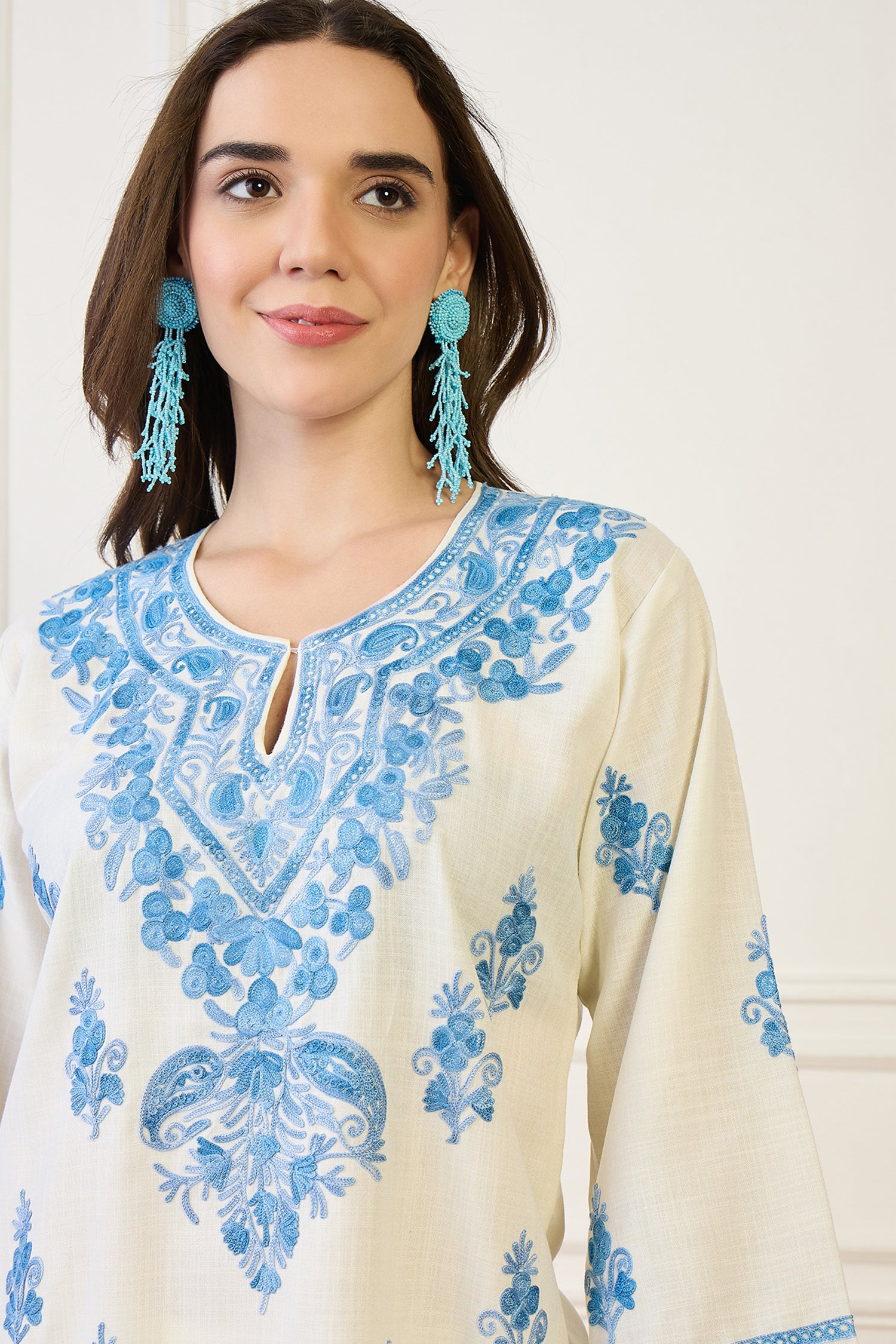 Kinza Kashmiri Kurta with Pants Coord Set