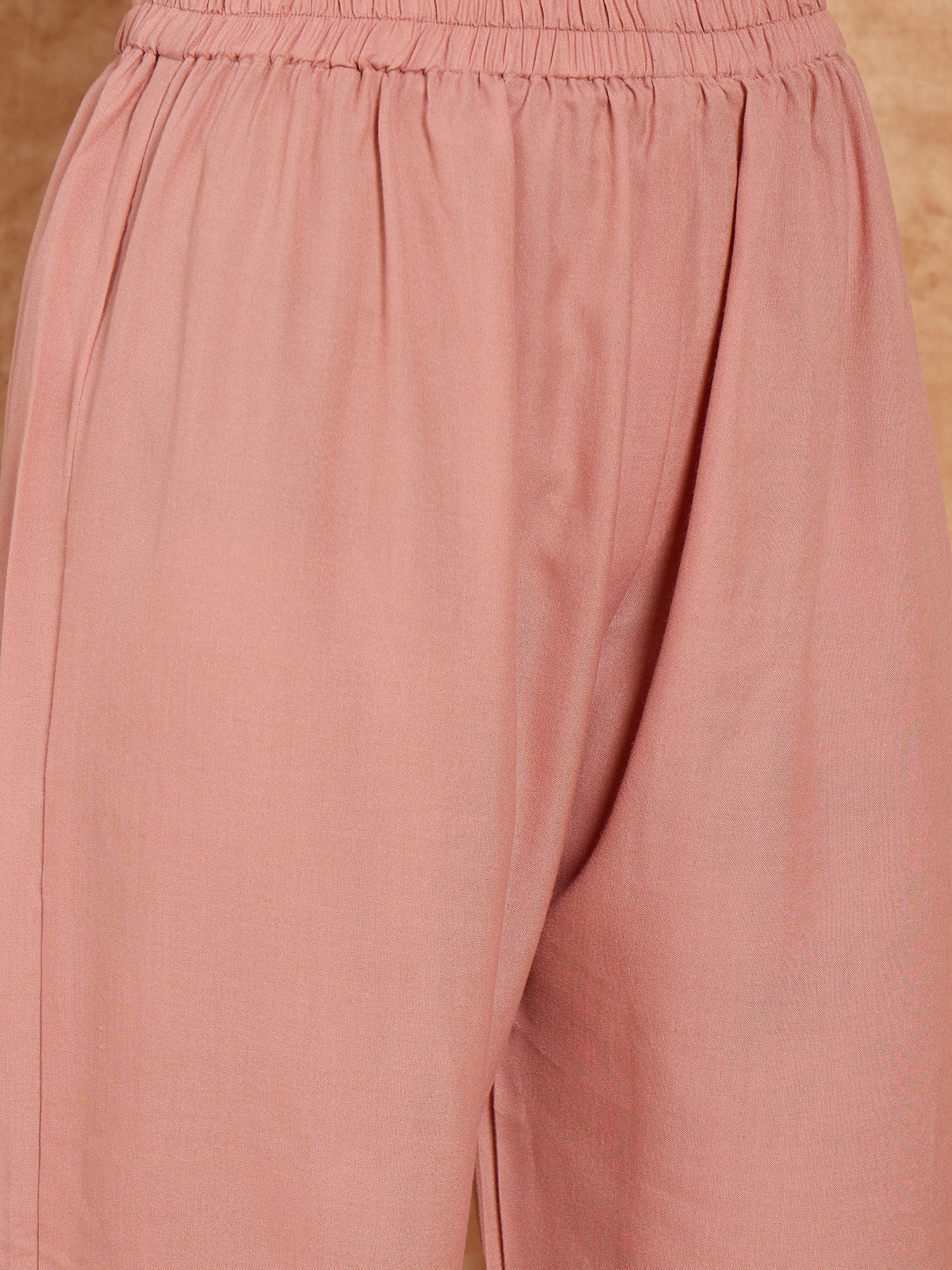 Azra Pink Cotton Kashmiri Kurta Suit Set with Dupatta