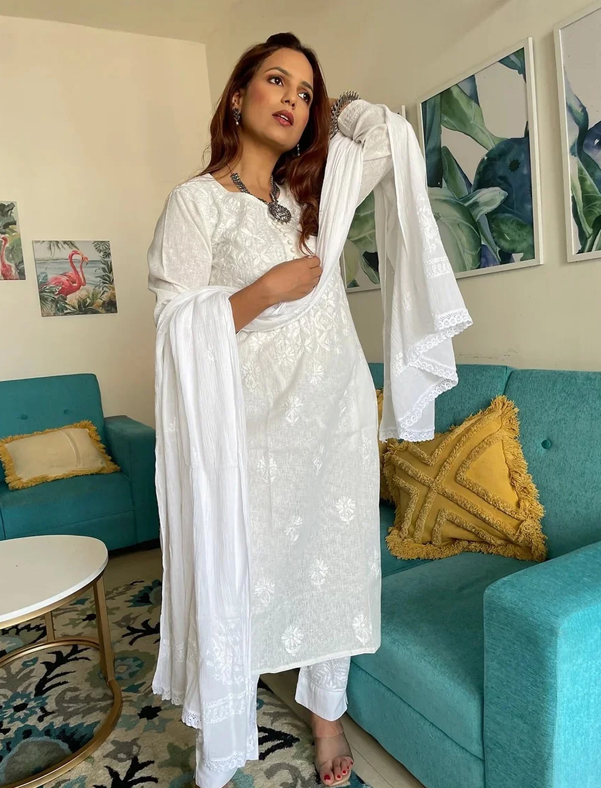 Nawab_II_Hand_Embroidered_Kota_Cotton_Kurta_shop_Namastay