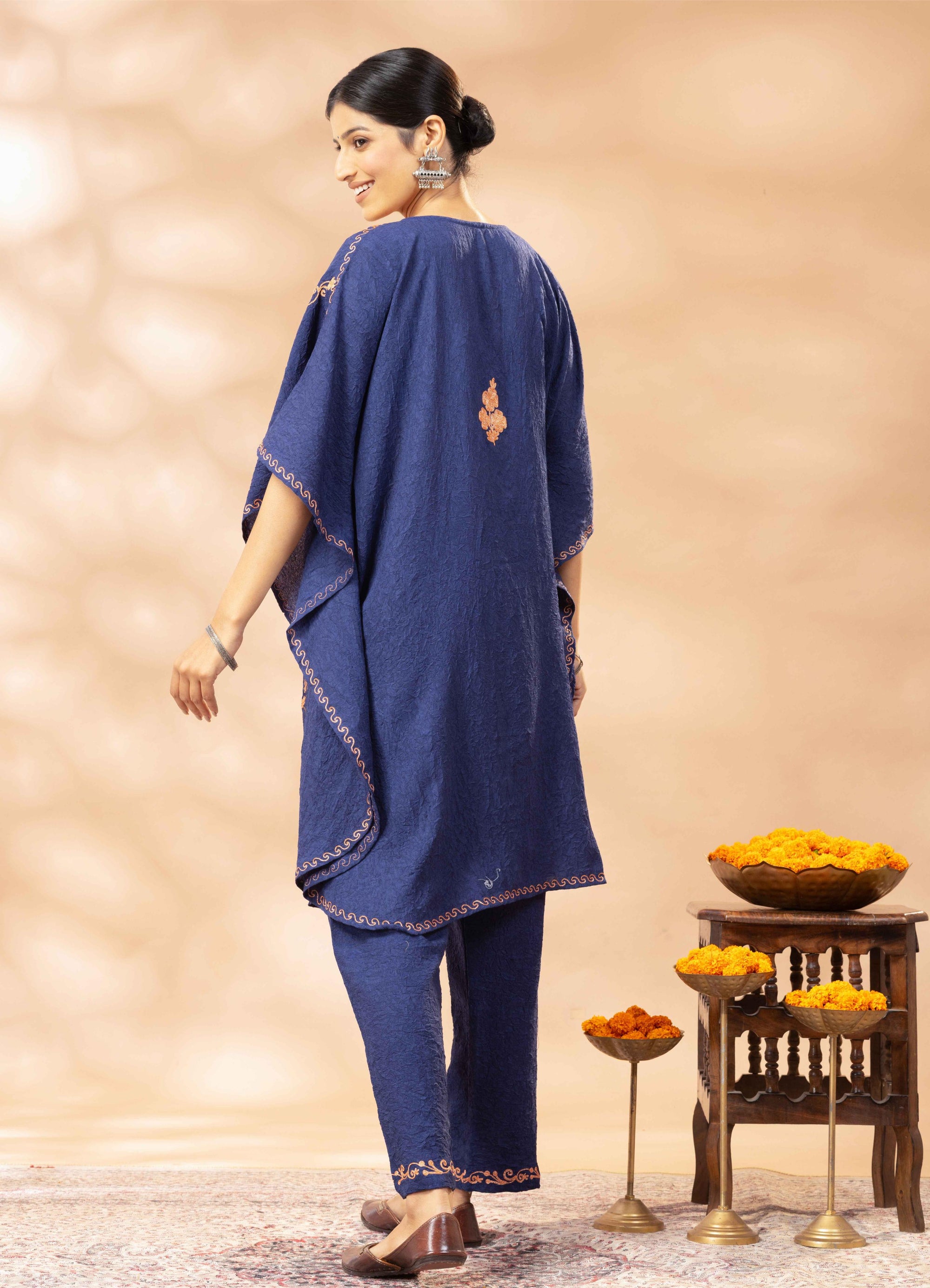 Ikara Blue Kaftan and Pants Set