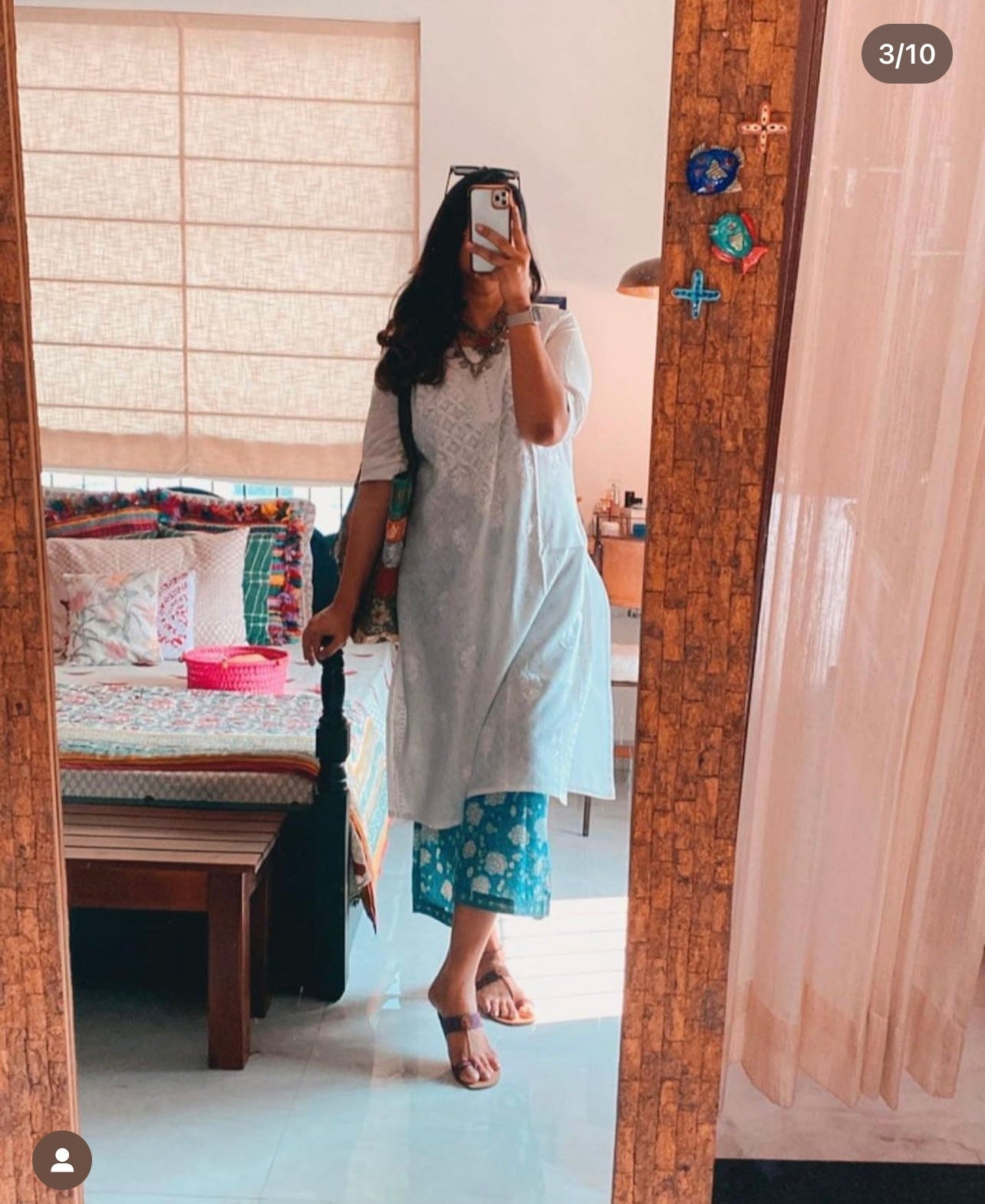 Nawab II Hand Embroidered Kota Kurta