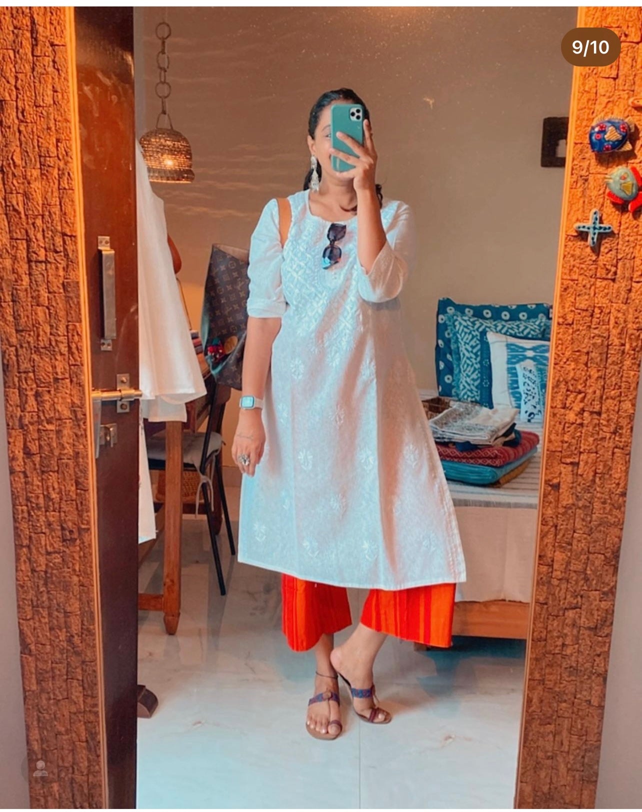 Nawab II Hand Embroidered Kota Kurta