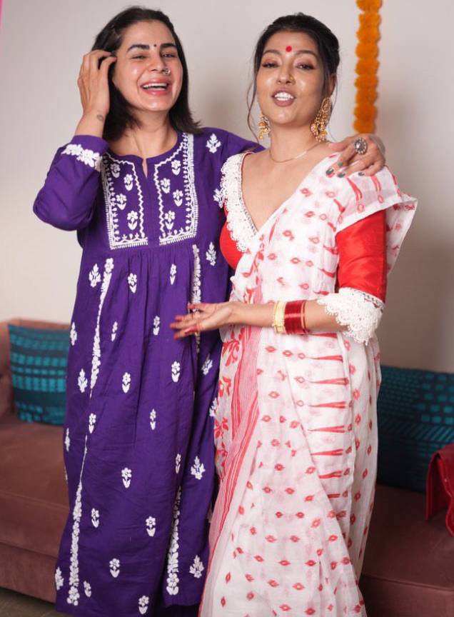 Fatima Chikankari Cotton Co-ord Palazzo and Kurta Set