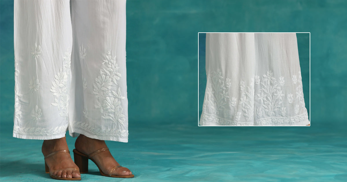 Chikankari Palazzo: Combining Comfort and Elegance