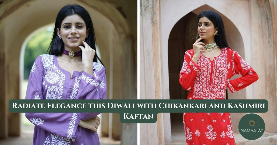 Radiate Elegance this Diwali with Chikankari and Kashmiri Kaftan
