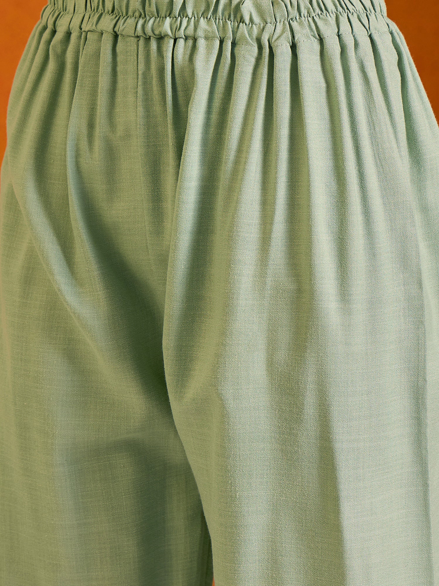 Maisa Kashmiri Green Cotton Kurta Co-ord Set