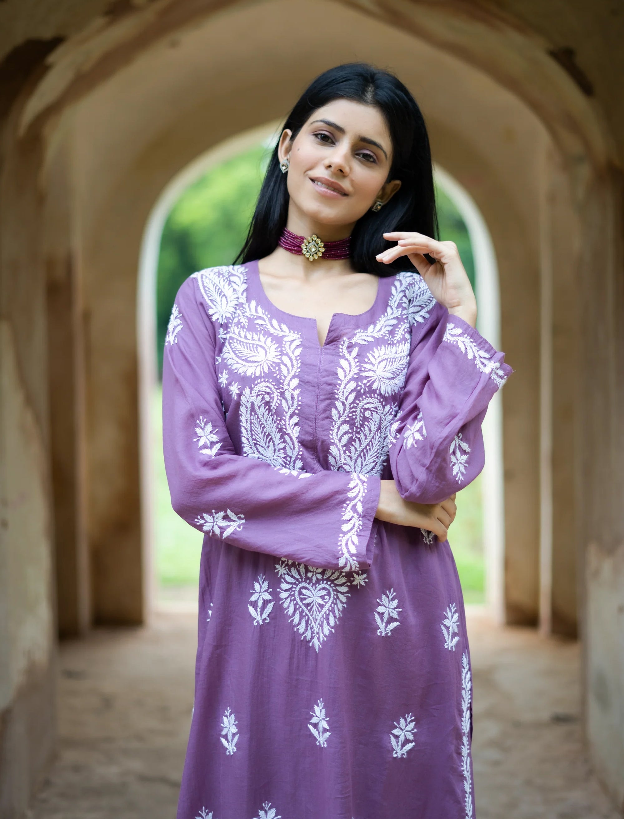Nagma_Chikankari_Straight_Kurta_Coord_Set_shop_Namastay