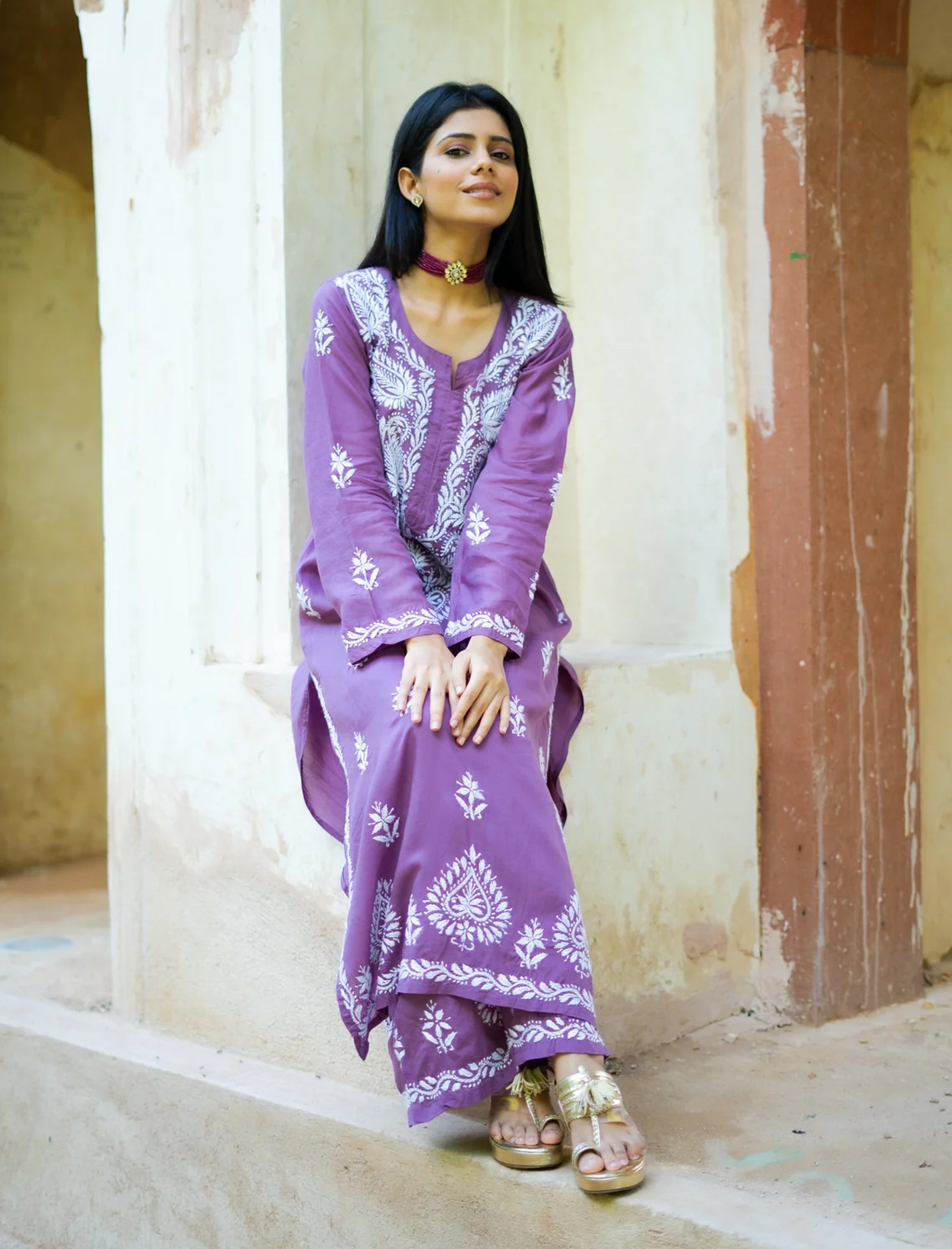 Nagma_Chikankari_Straight_Kurta_Coord_Set_shop_Namastay