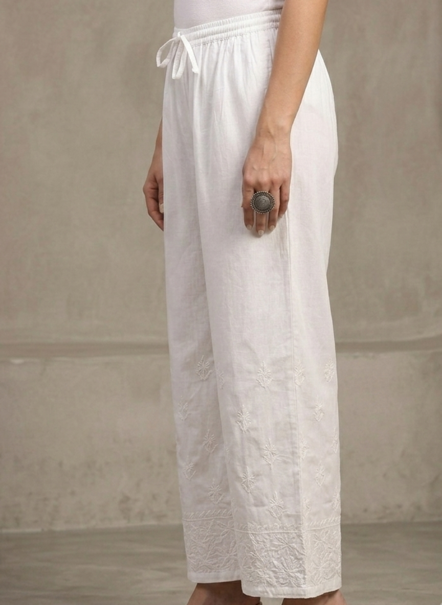 Miha Chikankari Pure Cotton Palazzo