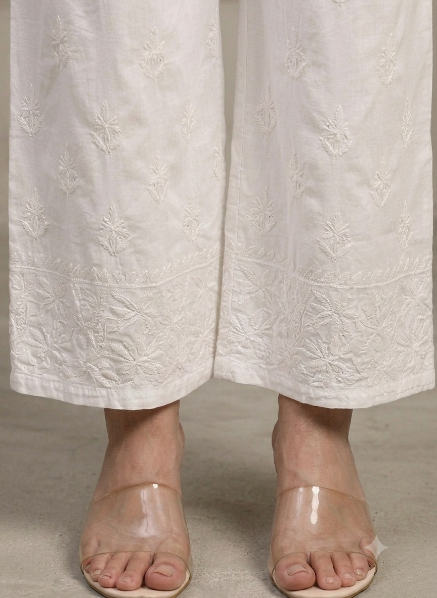 Miha Chikankari Pure Cotton Palazzo