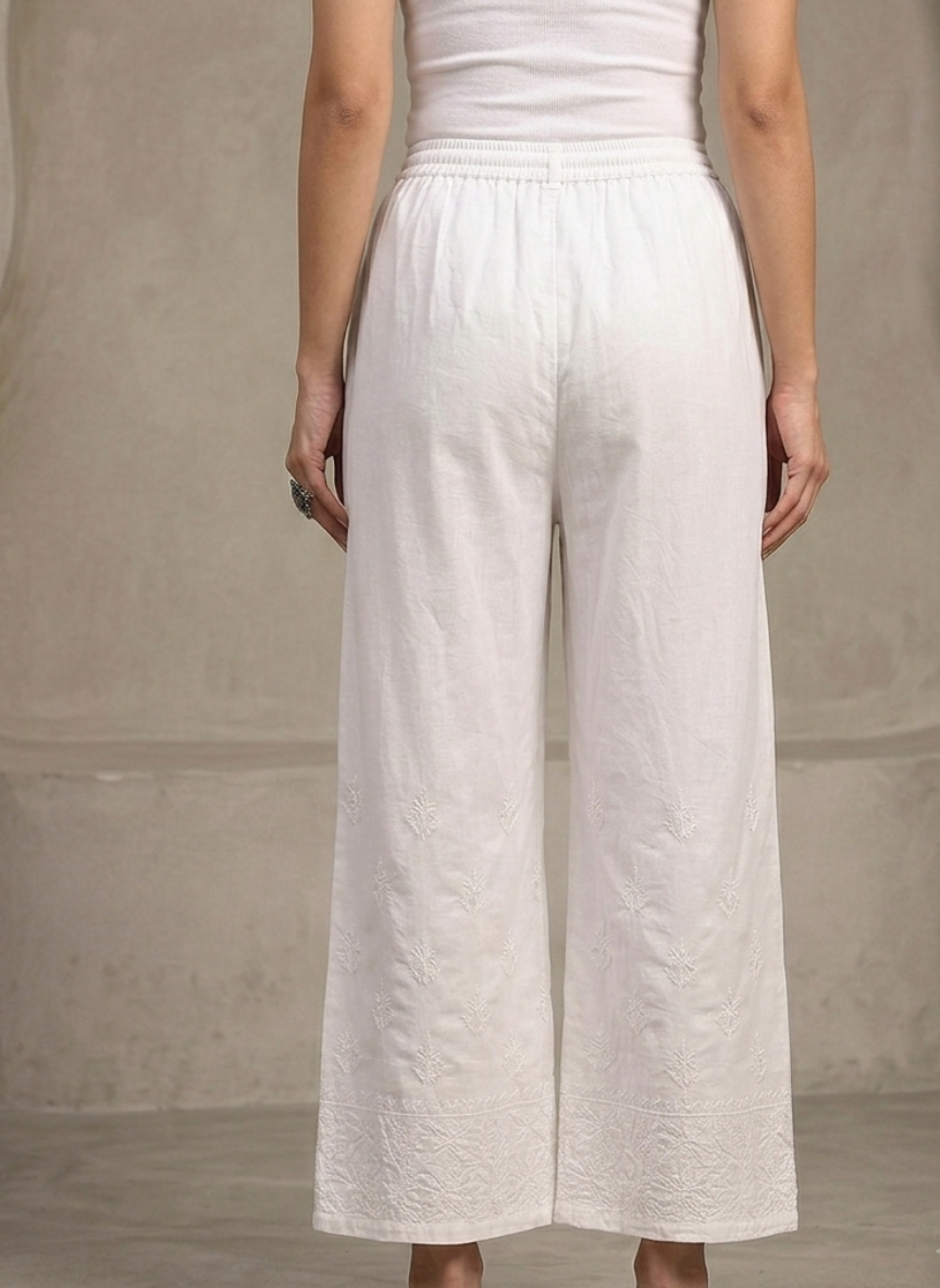 Miha Chikankari Pure Cotton Palazzo