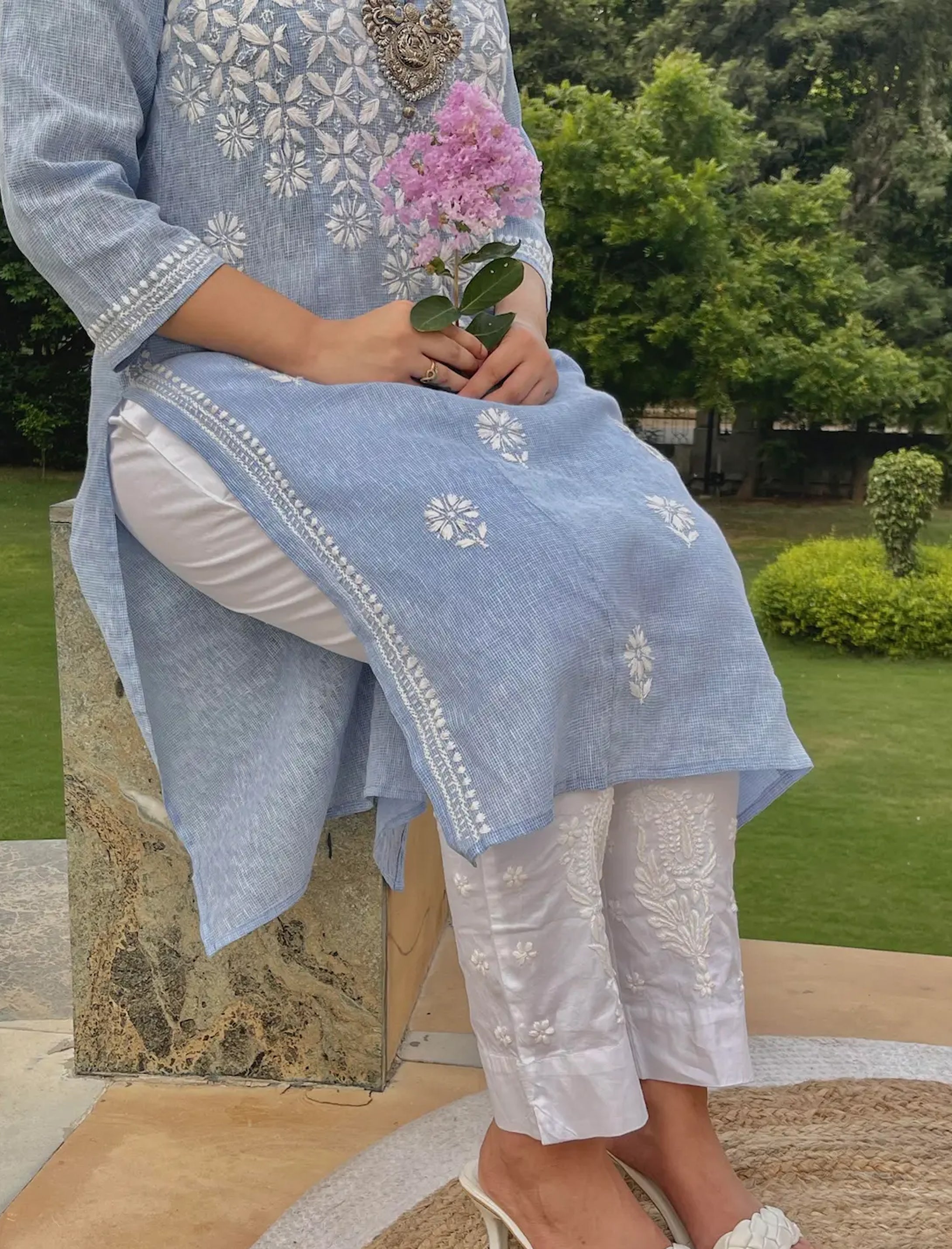 Irha Chikankari Pants