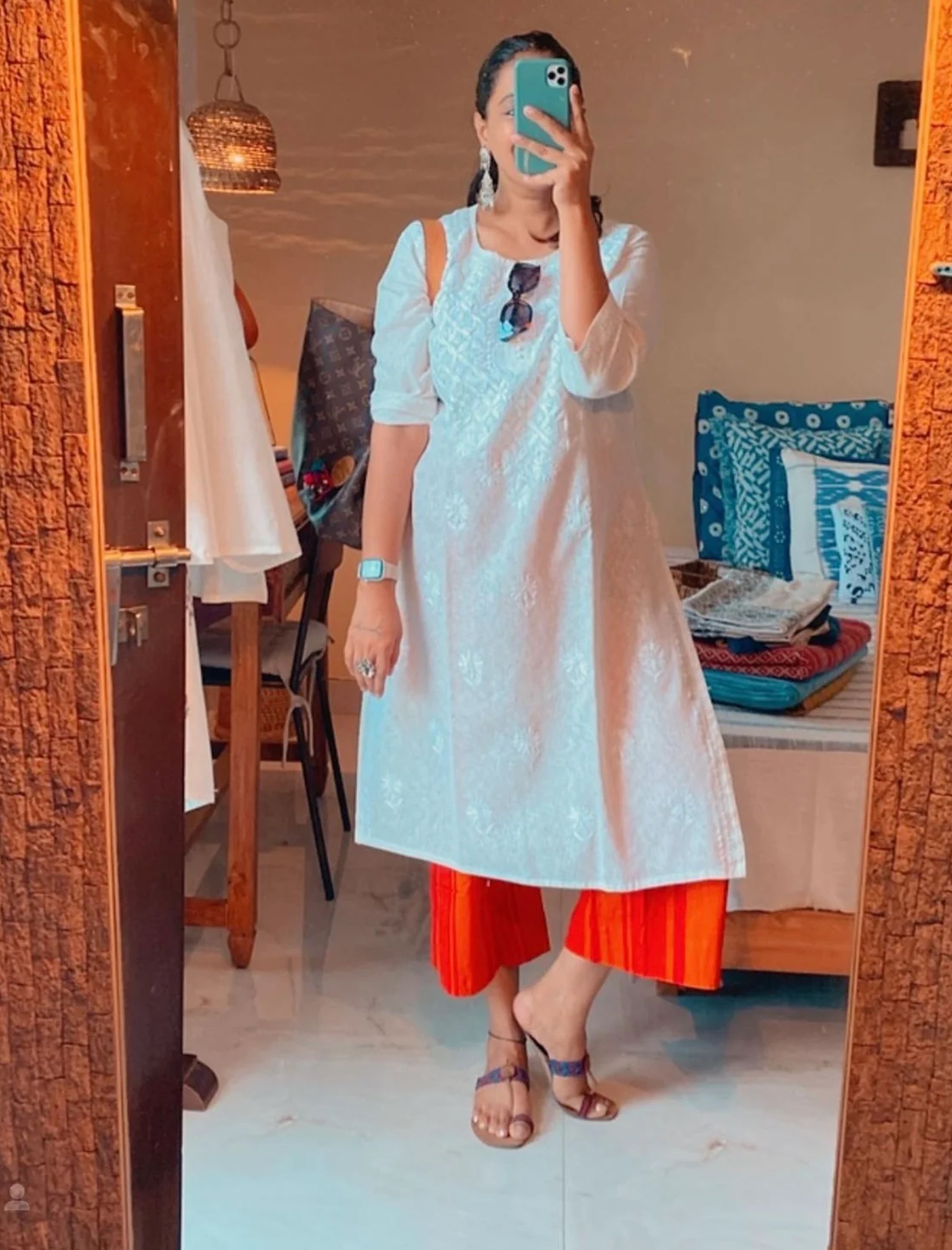 Nawab_II_Hand_Embroidered_Kota_Cotton_Kurta_shop_Namastay
