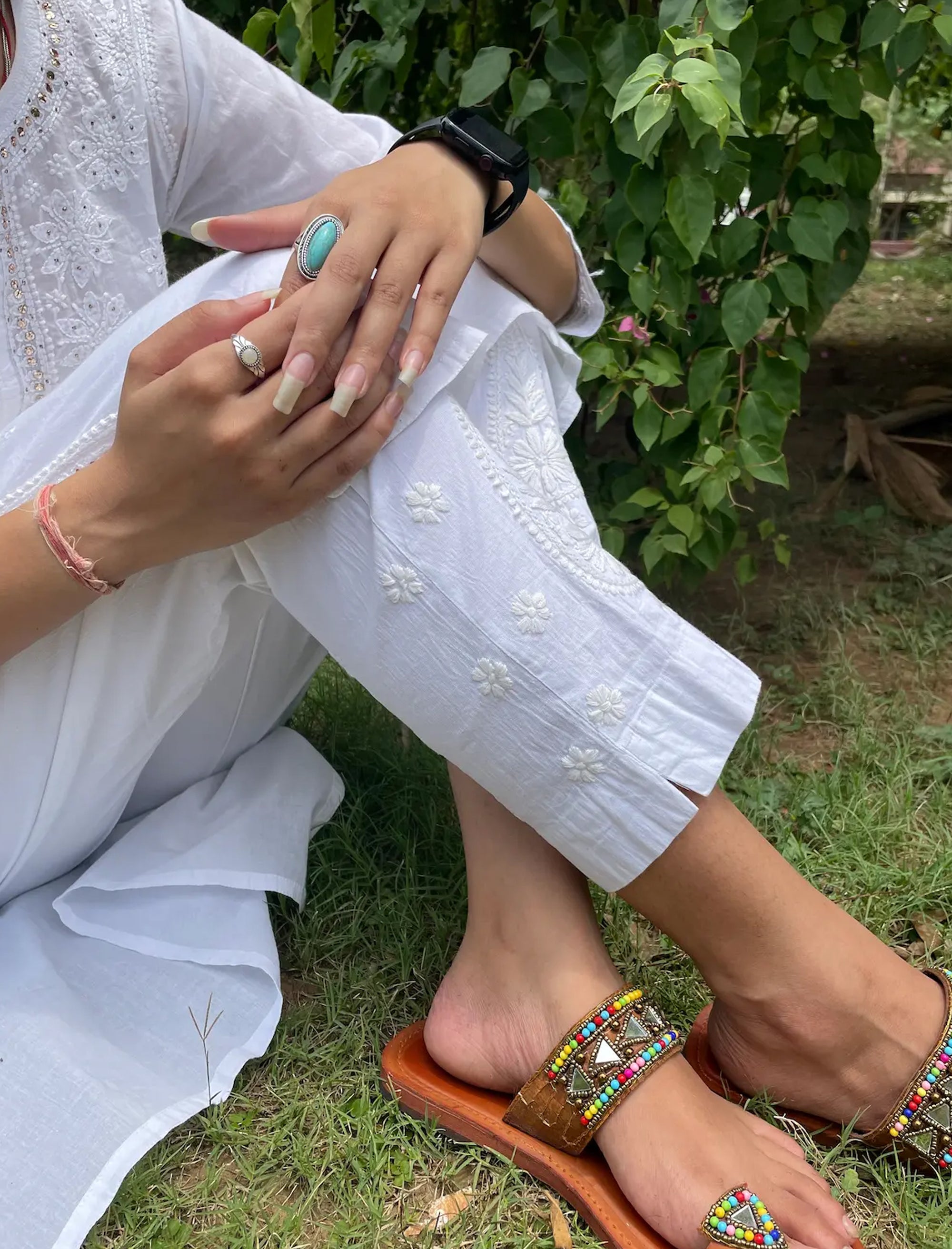 Irha_Chikankari_Cotton_Pants_shop_Namastay