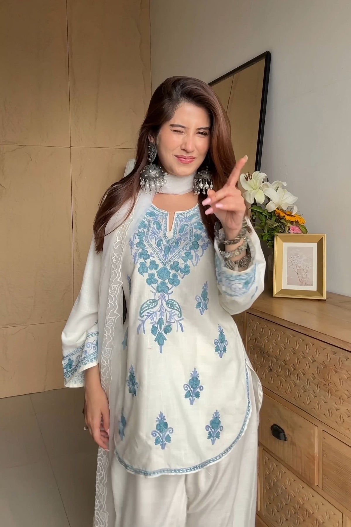 Kritika Roopchandani In Kinza Kurta with Pants Coord Set