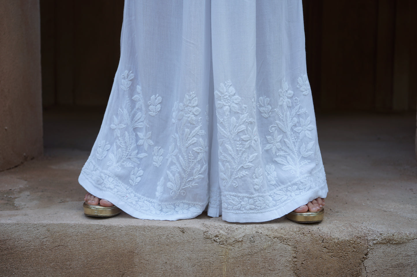Shifa Formal Flared Chikankari Palazzo