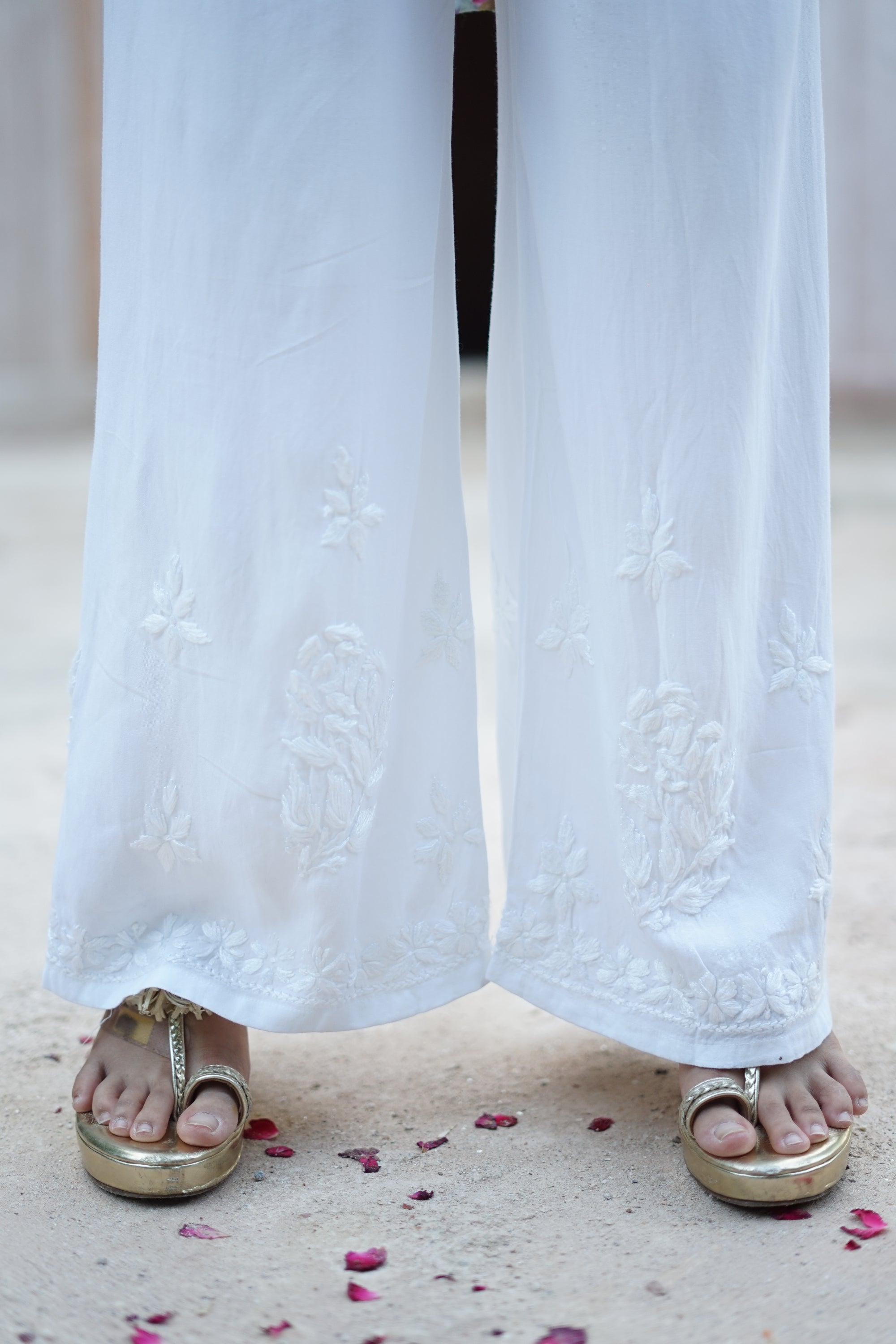 Gulmohar_Straight_Chikankari_Palazzo_shop_Namastay