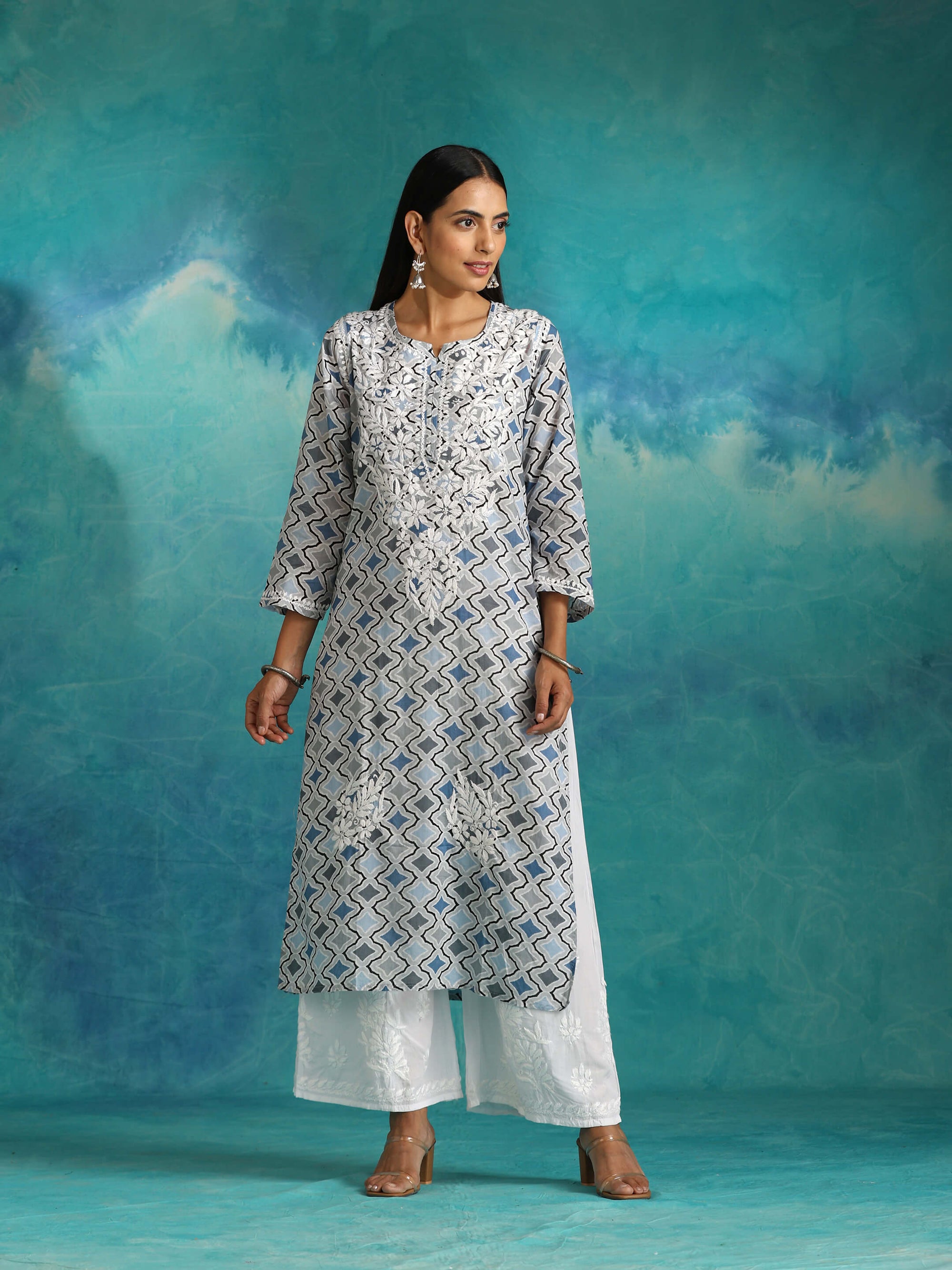 Farah_Printed_Mulmul_Straight_Kurta_shop_Namastay