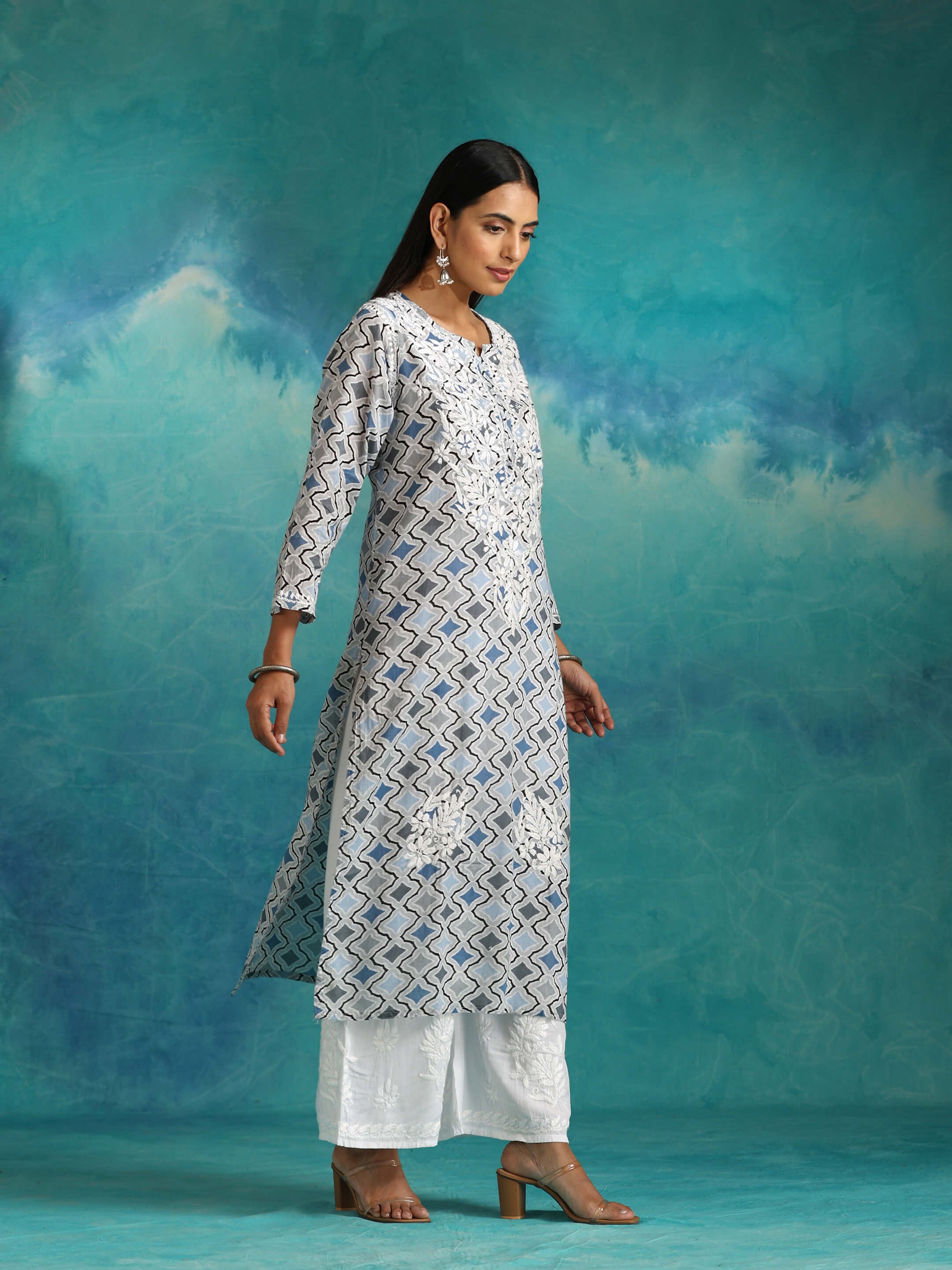 Farah_Printed_Mulmul_Straight_Kurta_shop_Namastay