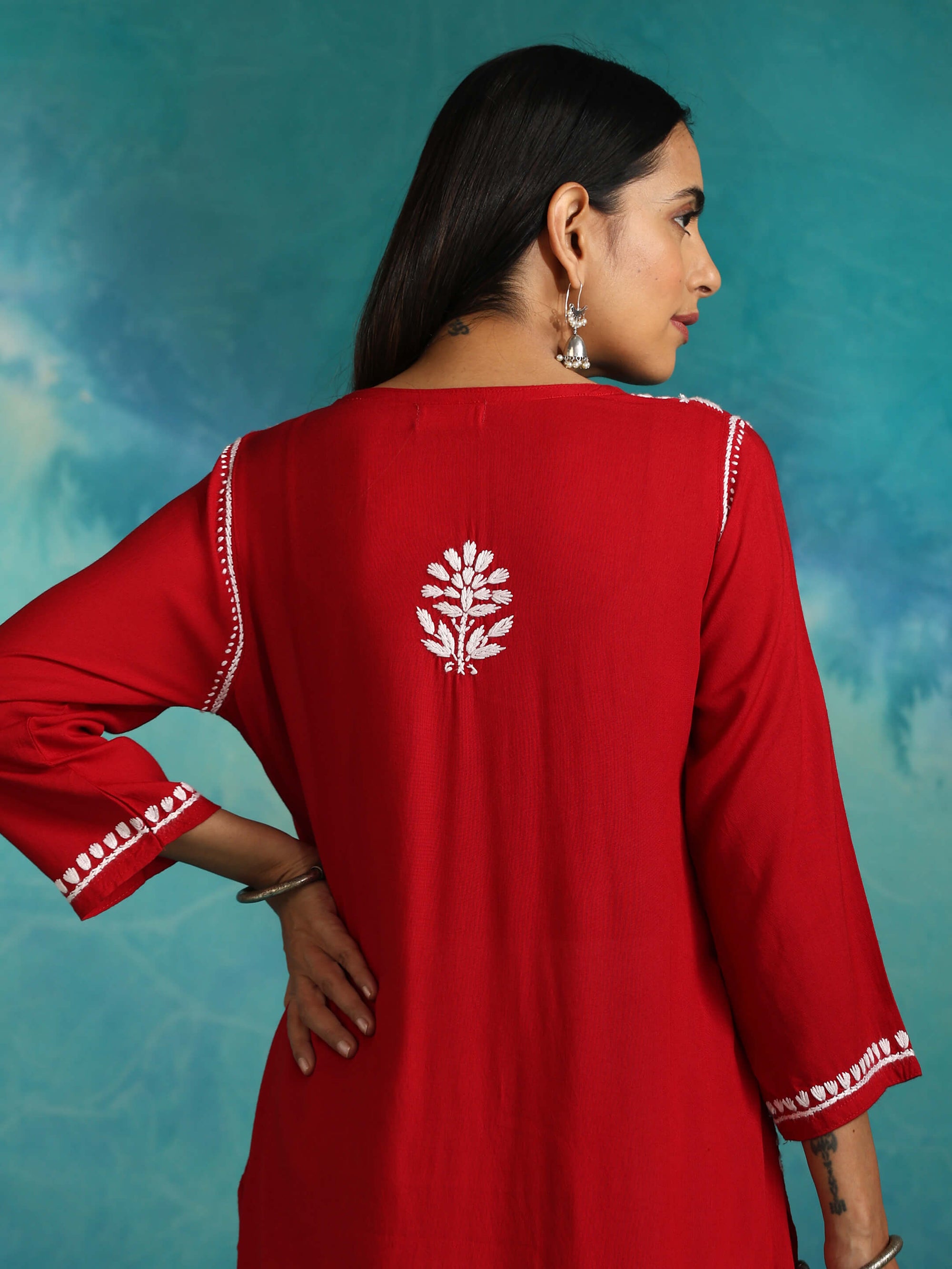 Naaz_Maroon_Chikankari_Kurta_shop_Namastay