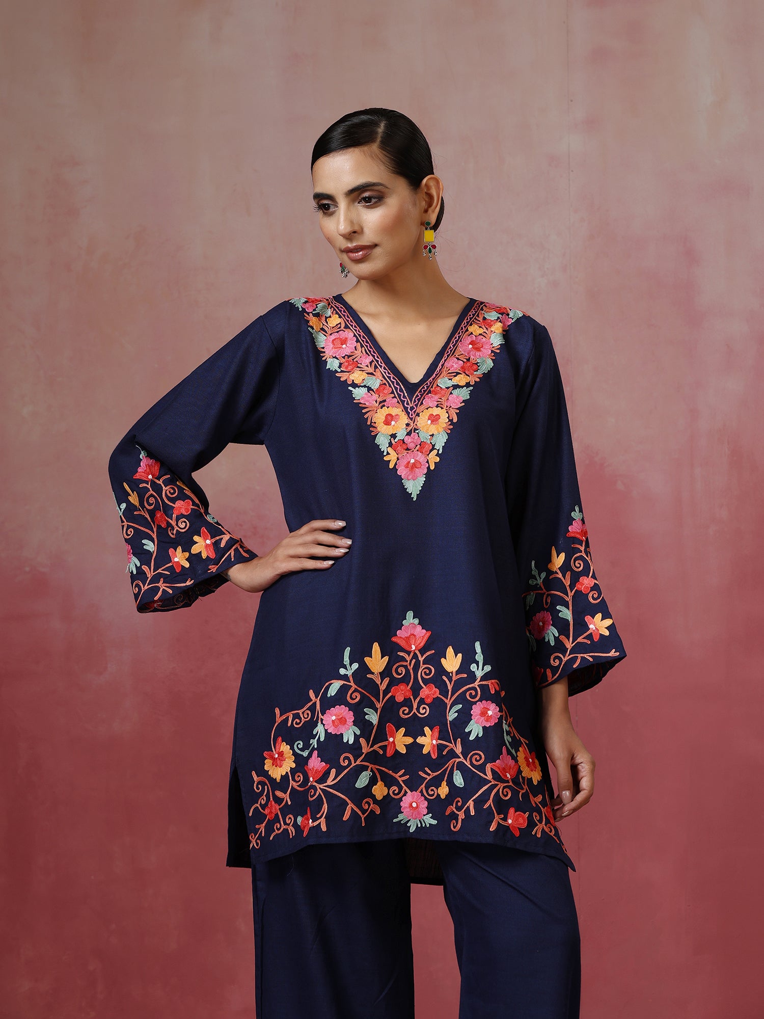Soha Cotton Kashmiri Cotton Kurta Co-ord Set