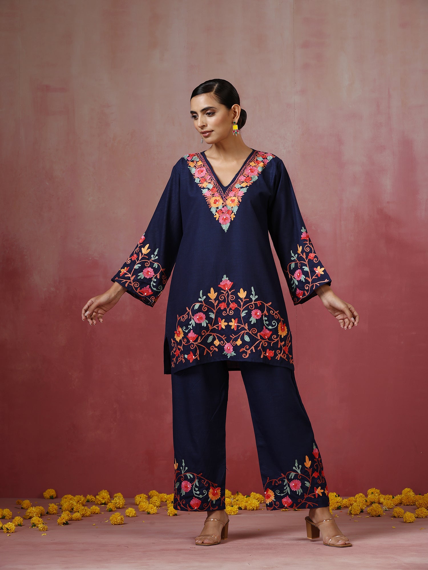Soha Cotton Kashmiri Cotton Kurta Co-ord Set