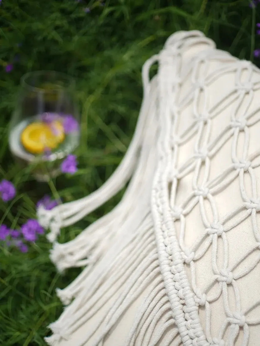 ashwem fringe macrame cushion cover 2