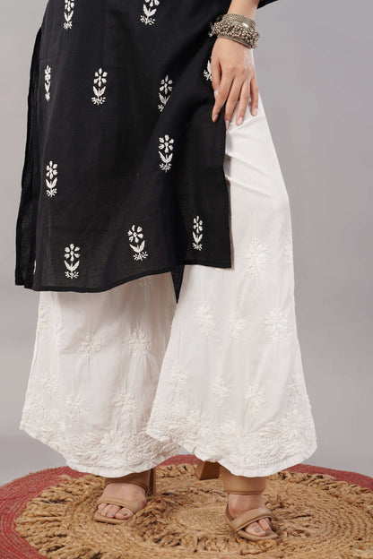 Saira White Chikankari Palazzo
