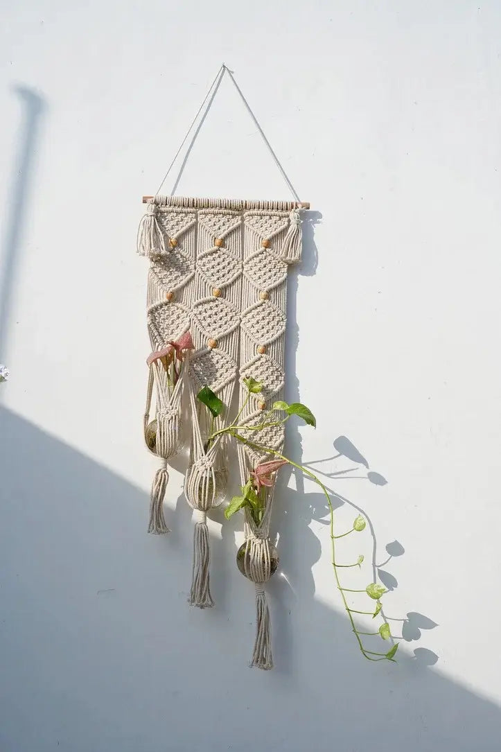 konkan forest macrame plant holder wall hanging 1