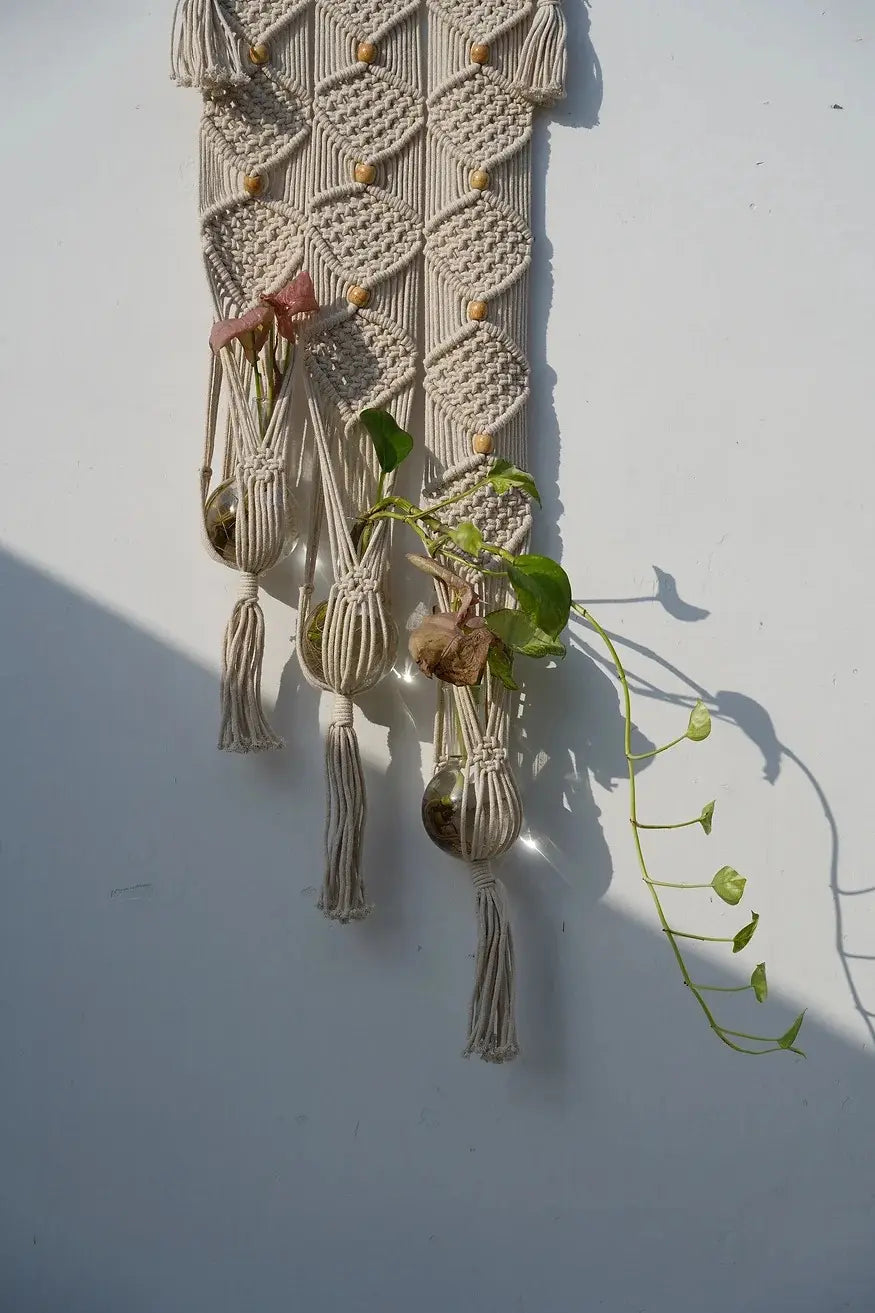 konkan forest macrame plant holder wall hanging 3