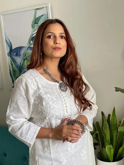 Nawab II Hand Embroidered Kota Kurta