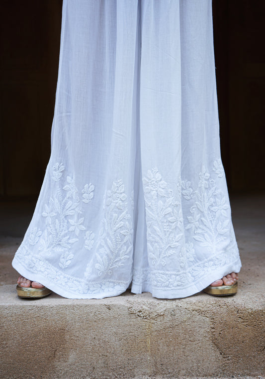 Shifa Formal Flared Chikankari Palazzo