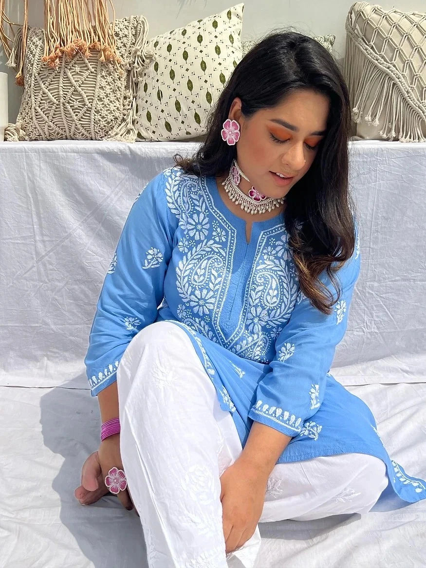 uzma tranquil blue kurta 8