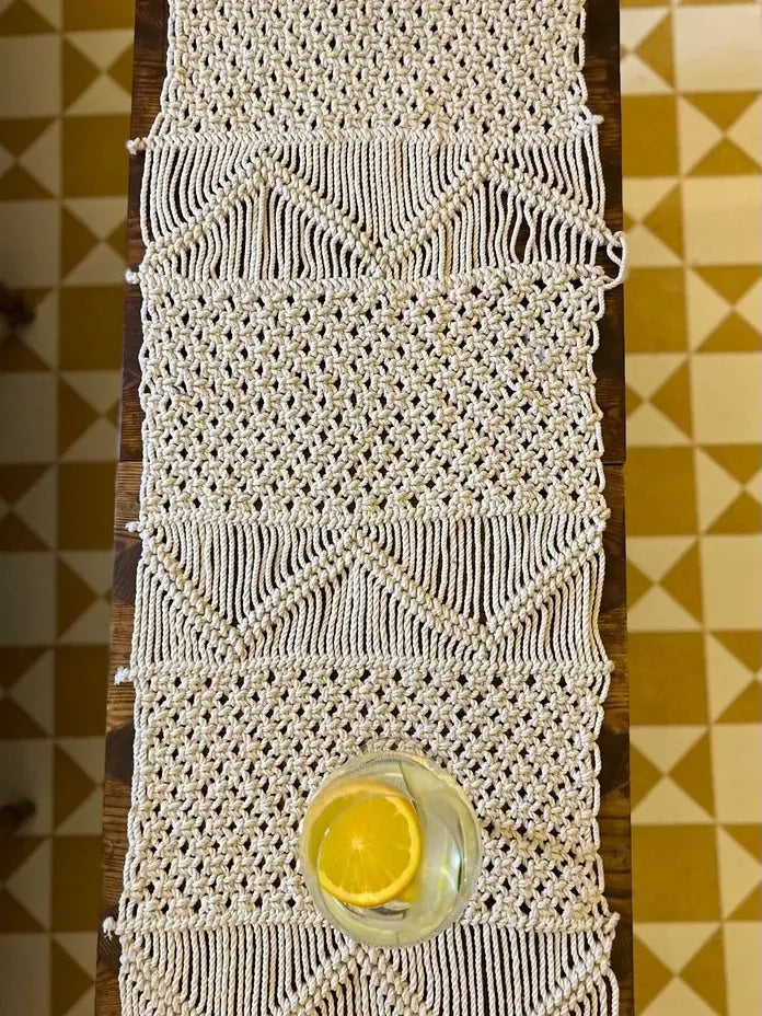 vagator macrame table runner mat 4