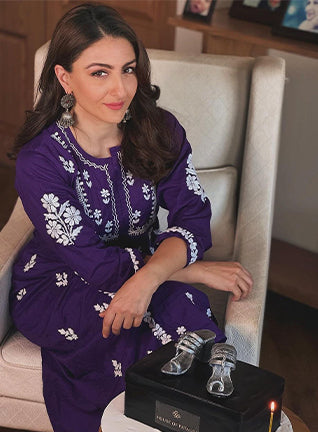 Fatima Chikankari Cotton Co-ord Palazzo and Kurta Set