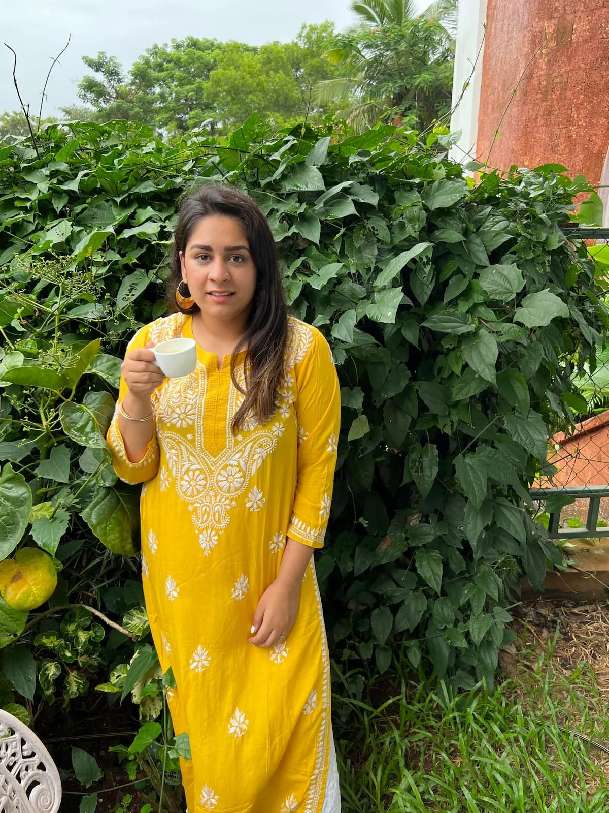 Bano Sunrise Yellow Hand Embroidered Kurta
